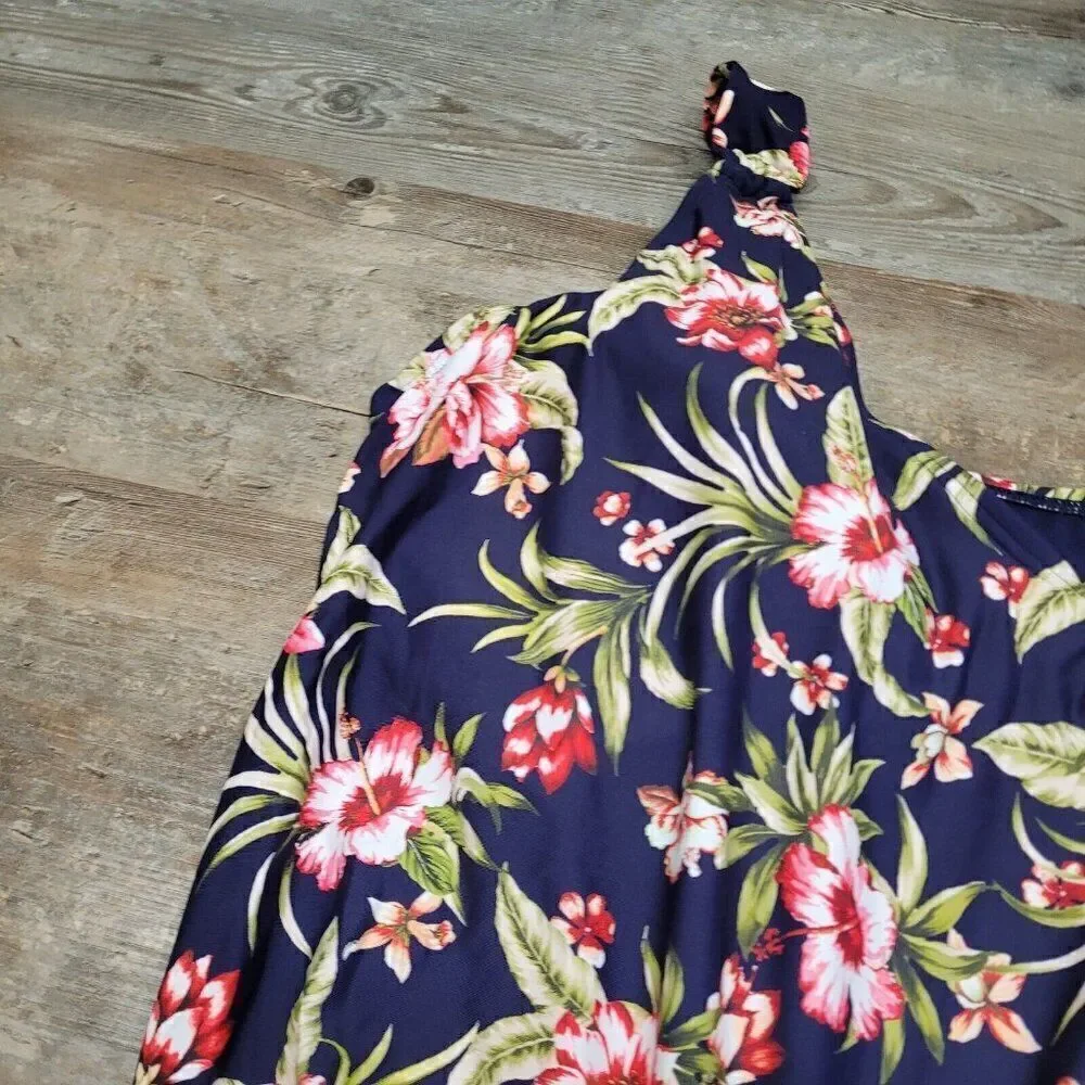 Birdsong Size 24W Floral Tropical Plus Size Flyaway Underwire Tankini Swim‎ Top